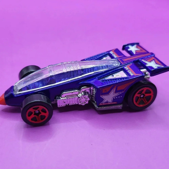 Vtg 1987 Hot Wheels Diecast Car Shadow Jet Blue Red - Picture 1 of 5